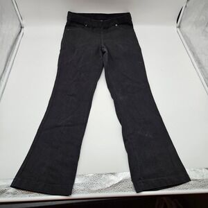 Real Size Black Bootcut Stretch Denim Jeans Medium 8-10 Pull On Pants